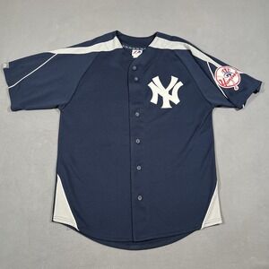 Majestic Navy and White Men's Jersey